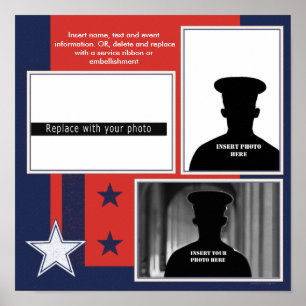 Póster Collage de fotos militar patriótico del tema