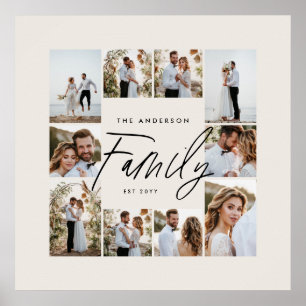 Póster Collage de fotos minimalista moderno y elegante en