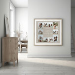 Póster Collage de fotos mínimo moderno y elegante de Mamá<br><div class="desc">Magnífico guión de mamá elegante moderno minimalista taupe color beige natural personalizado fotocollage líneas simples líneas limpias familia regalo impresión.</div>