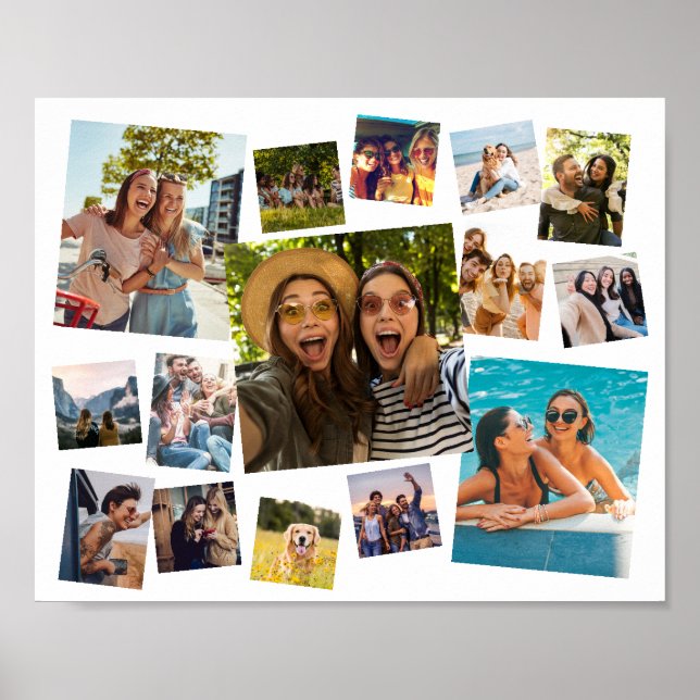 Póster Collage de fotos moderno de 15 (Frente)