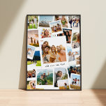Póster Collage de fotos moderno de carátula de imágenes<br><div class="desc">Crea tu propio poster de collage de fotos moderno con fotos favoritas en un diseño de estilo de álbumes superpuestos y a la moda. Añade tu propio texto personalizado para cualquier ocasión.</div>