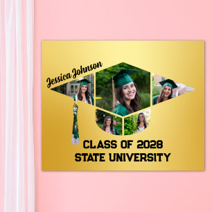 Póster Collage de fotos moderno de forma de tapón de grad