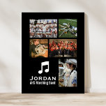 Póster Collage de fotos musical de la orquesta de bandas<br><div class="desc">Este diseño de collage de fotos de la banda de marchas personalizados o de la orquesta incluye tus fotos, notas musicales y 2 líneas de texto personalizado. Añade el nombre de tu músico, banda o orquesta o cualquier texto que quieras. Cambie el color de fondo para que coincida con los...</div>