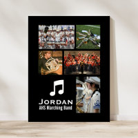 Collage de fotos musical de la orquesta de bandas 