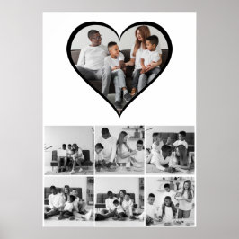 Póster Collage de fotos negro y blanco 7