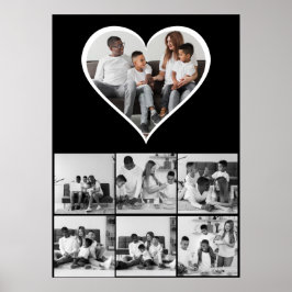 Póster Collage de fotos negro y blanco 7