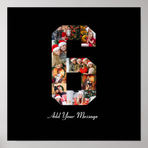 Póster Collage de fotos negro y blanco número 6