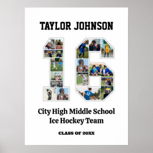Póster Collage de fotos número 16 del jugador de graduaci