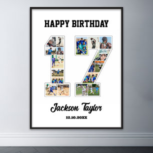Póster collage de fotos número 17 del aniversario de cump