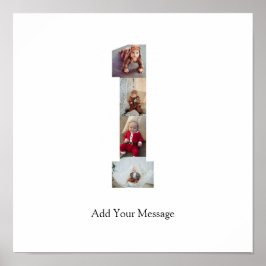 Póster Collage de fotos número 1 en blanco y negro