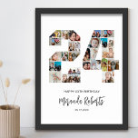 Póster collage de fotos número 24 de cumpleaños 24 Person<br><div class="desc">Celebrar el 24 cumpleaños con este poster de collage de fotos número 24 personalizado. Este regalo de personalizable también es perfecto para el aniversario de los bodas. Es una gran manera de mostrar preciosos recuerdos de tu vida de boda y casada. El poster presenta un collage de fotos que capturan...</div>