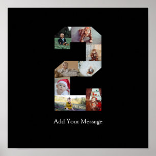 Póster Collage de fotos número 2 en blanco y negro