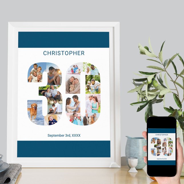 Póster Collage de fotos número 30 Personalizado 30 cumple (Subido por el creador)
