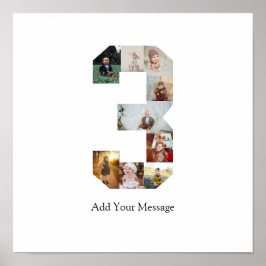 Póster Collage de fotos número 3 en blanco y negro