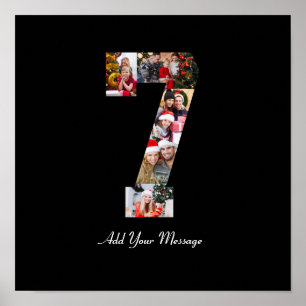 Póster Collage de fotos número 7 en blanco y negro