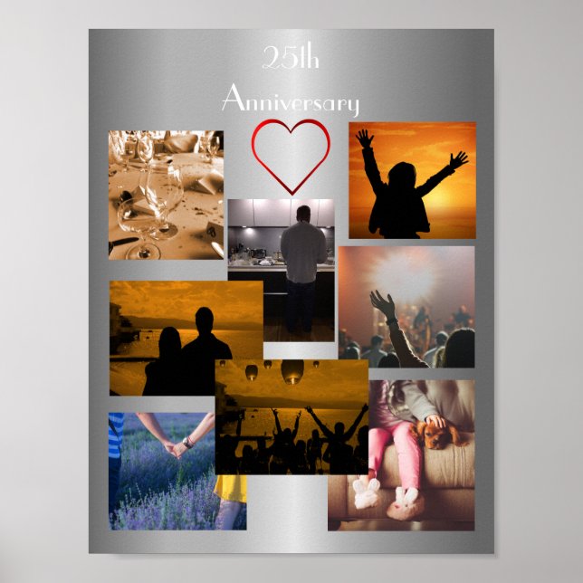 Póster Collage de fotos Para El 25 Aniversario (Frente)