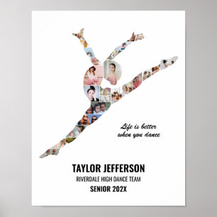 Póster Collage de fotos personalizadas de danza contempor