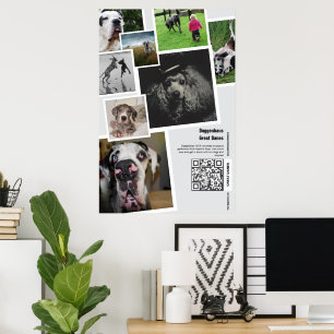 Póster Collage de fotos personalizadas de Gran Danés