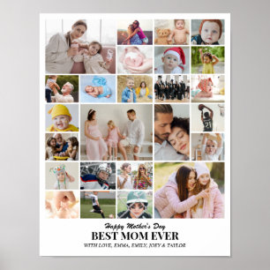 Póster Collage de Fotos Personalizado 25 Imágenes Cuadríc