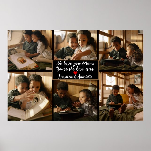 Póster Collage de fotos personalizado 6 (Frente)