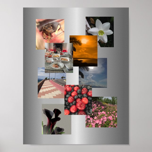 Póster Collage de fotos personalizado 9  (Frente)
