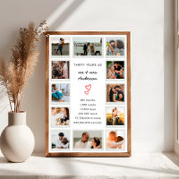 Collage de fotos Personalizado de 30 años de la er