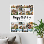 Póster Collage de fotos personalizado de cumpleaños 24<br><div class="desc">Crear su propio Collage de fotos 24 personalizado para el cumpleaños</div>