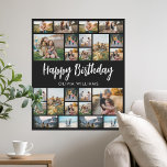 Póster Collage de fotos personalizado de cumpleaños 24<br><div class="desc">Crear su propio Collage de fotos 24 personalizado para el cumpleaños</div>