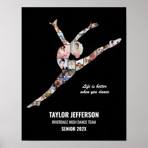 Póster Collage de fotos personalizado de danza moderna co