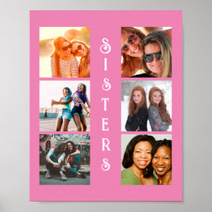 Póster Collage de fotos Personalizado de las Hermanas Mod