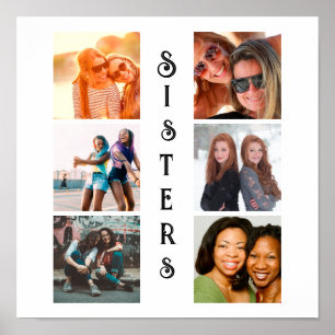 Póster Collage de fotos Personalizado de las Hermanas Mod