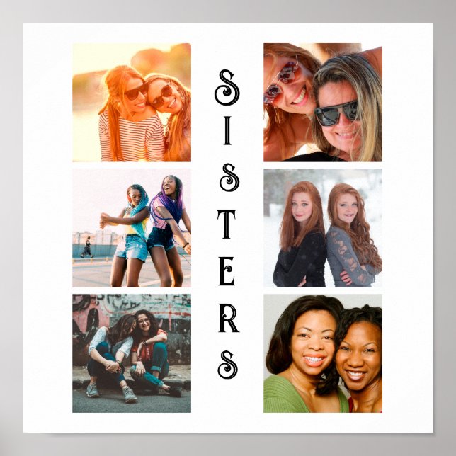 Póster Collage de fotos Personalizado de las Hermanas Mod (Frente)