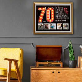 Póster Collage de fotos Personalizado de los corazones de