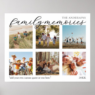 Póster Collage de fotos personalizado de Recuerdos famili