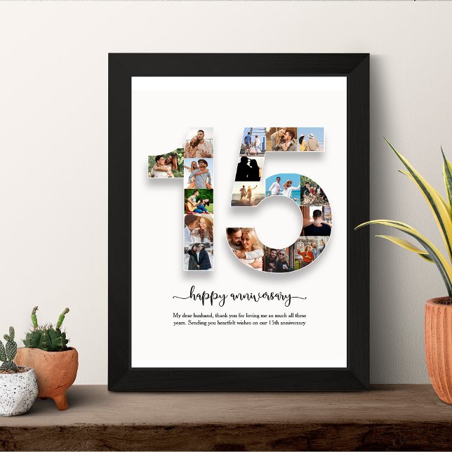 Póster Collage de fotos personalizado del 15º aniversario (Subido por el creador)