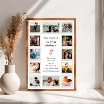 Collage de fotos Personalizado del 2° Aniversario