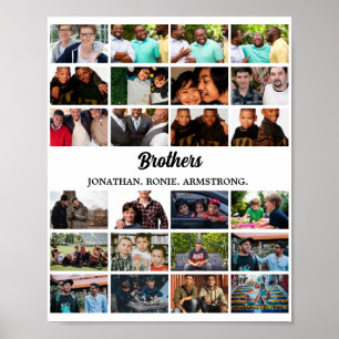 Póster Collage de fotos personalizado Mejor Amigos Para H