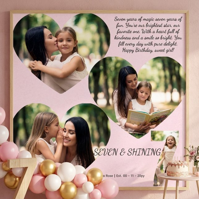 Póster Collage de fotos personalizado para el séptimo cum (Subido por el creador)