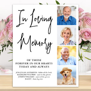 Póster Collage de Fotos Personalizado para Memorial de Bo