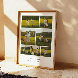 Póster Collage de fotos personalizado para pareja moderno