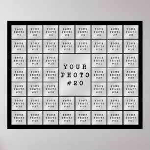 Póster Collage de Fotos Personalizado Simple 51 Color Per
