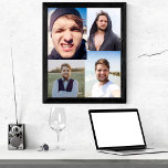Póster Collage de fotos Pon tu cara en una<br><div class="desc">¿Necesitas arte mural que sea realmente tú? Este poster es perfecto para personalizar con fotos de tu propia cara o de cualquier foto. Tiene una impresión de todo tipo que está lista para ser personalizada con hasta 4 fotos. El collage se adapta mejor a las fotos verticales o orientadas a...</div>