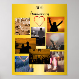 Póster Collage de fotos por 50 años