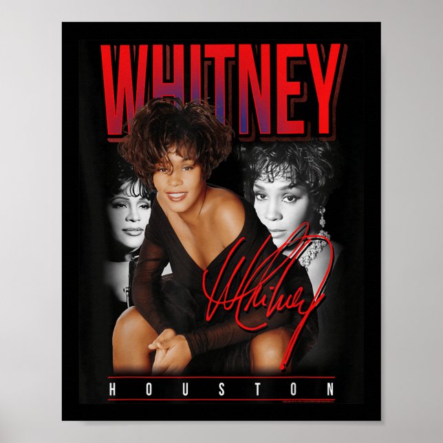 Póster Collage de fotos retro Whitney Houston (Frente)