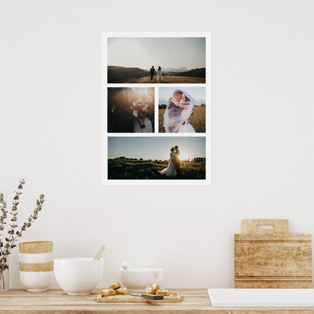 Póster Collage de fotos sencillo moderno (Cocina)