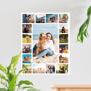 Póster Collage de fotos sencillo moderno de 17
