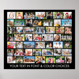 Póster Collage de fotos simple de 49 formas múltiples