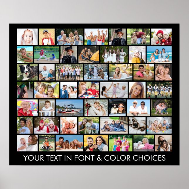 Póster Collage de fotos simple de 49 formas múltiples (Frente)