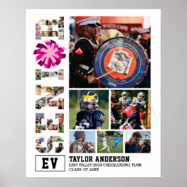 Póster Collage de fotos superior del equipo de animadores