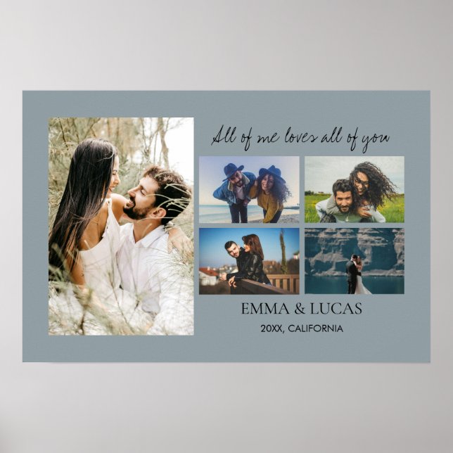 Póster Collage de Fotos Todo de Mí Ama Todo de Ti (Frente)